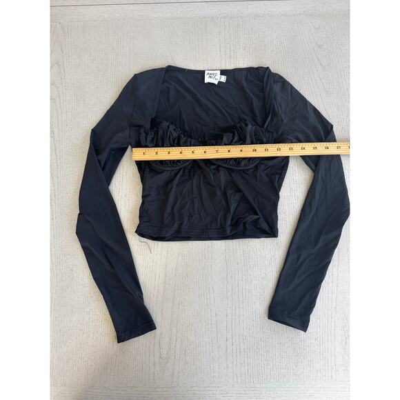 Princess Polly Candyce Long Sleeve Crop Top Baddie Going out E Girl L - Picture 4 of 6